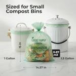 Eco-Friendly Compost Bags for Kitchen Bins - 50 Count