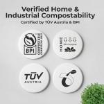 Eco-Friendly Compost Bags for Kitchen Bins - 50 Count