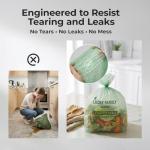 Eco-Friendly Compost Bags for Kitchen Bins - 50 Count