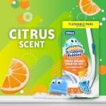 Toilet Bowl Brush Kit with Cleaner Refills