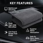 6-Pack Microfiber Towels for Home and Car