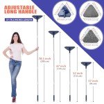 Long Handle Triangle Mop with 6 Microfiber Pads