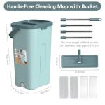 Aifacay Floor Mop and Bucket Set with Microfiber Pads