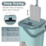 Aifacay Floor Mop and Bucket Set with Microfiber Pads