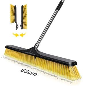 24" Heavy Duty Push Broom with Long Handle