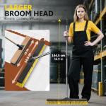 24" Heavy Duty Push Broom with Long Handle