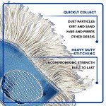 Heavy Duty Cotton Wedge Dust Mop Head with Handle