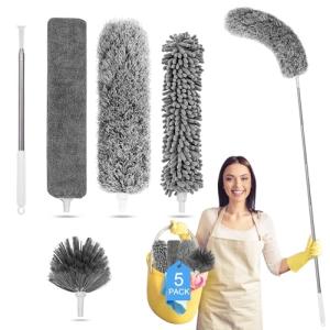 Tiumso 5-in-1 Microfiber Feather Duster Kit