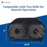 San Jamar Oceans Dual Bath Tissue Dispenser, Black Pearl