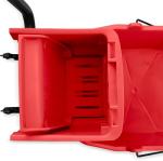 Red Mop Bucket with Side-Press Wringer, 26 Quarts