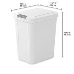 Sterilite 7.5 Gallon Black TouchTop Wastebasket