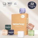 Betterway Bamboo 3-Ply Toilet Paper 12 Rolls