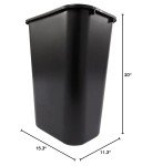 Large Black Rubbermaid Commercial Waste Basket 39L
