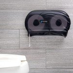 San Jamar Oceans Dual Bath Tissue Dispenser, Black Pearl