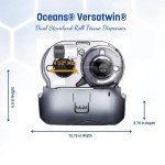 San Jamar Oceans Dual Bath Tissue Dispenser, Black Pearl