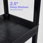 Heavy-Duty 3-Shelf Utility Push Cart, 300 lbs Capacity