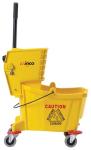 Winco Yellow 26 Quart Mop Bucket with Wheels