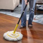 Self-Wringing Microfiber Floor Mop with Scrub Pad