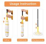 Self-Wringing Microfiber Floor Mop with Scrub Pad