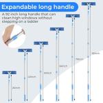 2-in-1 Window Squeegee with Extendable Pole