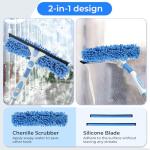 2-in-1 Window Squeegee with Extendable Pole