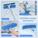 2-in-1 Window Squeegee with Extendable Pole