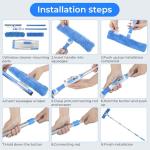 2-in-1 Window Squeegee with Extendable Pole