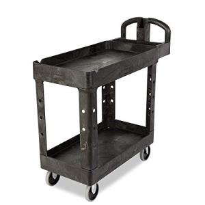 Rubbermaid 2-Shelf Utility Cart - Black