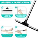 YOUNITA 59" Stainless Steel Floor Squeegee Scrubber