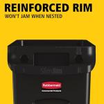 Rubbermaid Slim Jim 23 Gal Trash Can - Black