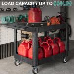 Heavy-Duty Rolling Utility Cart with 550 lbs Capacity