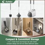 2-in-1 Toilet Plunger and Brush Set with Holder
