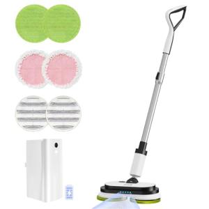Cordless Electric Mop with LED Headlight & Water Sprayer