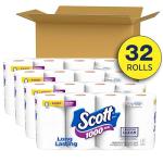Scott Trusted Clean 1-Ply Toilet Paper, 32 Rolls