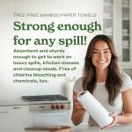 Caboo Eco-Friendly 2-Ply Paper Towels, 8 Rolls