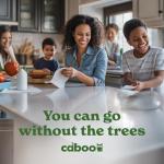 Caboo Eco-Friendly 2-Ply Paper Towels, 8 Rolls
