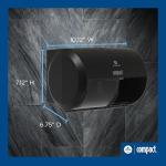 High-Capacity Coreless Toilet Paper Dispenser - Black