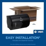 High-Capacity Coreless Toilet Paper Dispenser - Black