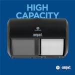 High-Capacity Coreless Toilet Paper Dispenser - Black