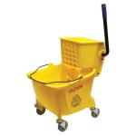 Yellow 35-Quart Mop Bucket with Side Press Wringer