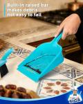 MR. SIGA Blue & Grey Dustpan and Brush Set