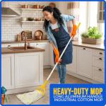 Blue Loop-End Wet Mop with Adjustable Handle