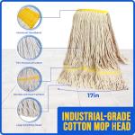 Blue Loop-End Wet Mop with Adjustable Handle