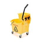 Amazon Basics Commercial Mop Bucket on Wheels, Yellow
