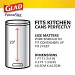 Glad ForceFlex 13 Gal Kitchen Trash Bags, 110 Ct