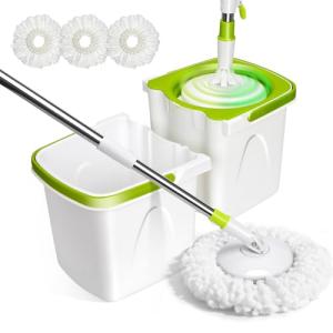 Masthome Compact Spin Mop and Bucket Set