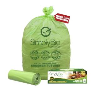 Bio 55 Gallon Compostable Heavy-Duty Trash Bags