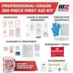 350-Piece Professional First Aid Kit for Home & Office