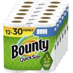 Bounty Quick-Size White Paper Towels - 12 Rolls