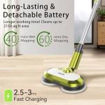 Cordless Electric Spin Mop with LED Headlight